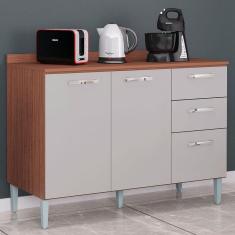 Imagem de Balcão de Cozinha Ambiente Lavinia Capuccino Off White - Poquema