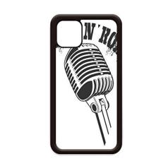 Imagem de Capa com microfone ilustrado de música simples para iPhone 12 Pro Max para Apple Mini Mobile Case