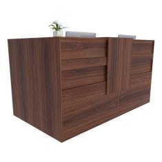 Imagem de Balcão em L Recepção Caixa 163cm Álamo - Linha Premium - Mod 1.1 - Mar