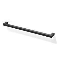 Imagem de TUNNY Pacote com 5 alças quadradas sólidas para armário - 10/256 mm espaçamento de parafusos preto fosco puxadores de ferragens para armários de cozinha quarto cômoda guarda-roupa puxadores de armário