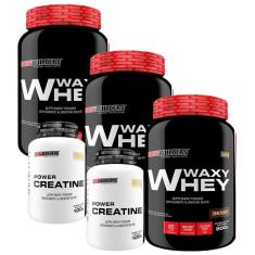 Imagem de Kit 3 x Whey Protein Waxy Whey 900g + 2 Creatina 100g - Bodybuilders-Unissex