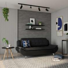 Imagem de Sofá 3 Lugares Natan Preto - Mobly