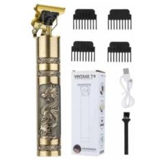Imagem de Máquina De Cortar Cabelo Elétrica Dragão Dourado Usb - Trimmer