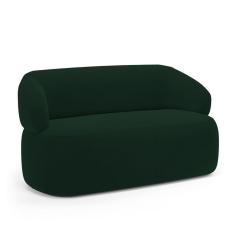 Imagem de Sofá Orgânico 02 Lugares Living Glee 140cm Veludo Verde Escuro - Desk Design