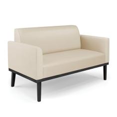 Imagem de Sofá Namoradeira Base de Madeira Fixa Preto Marisa Corino D03 - D`Rossi