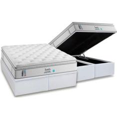 Imagem de Cama Box Baú Queen: Colchão Molas Ensacadas Plumatex Masterpocket  Con