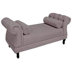 Imagem de Recamier Namoradeira Istambul Para Quarto Closet 195 cm Suede Rose - DL Decor