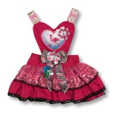 Imagem de Fantasia Jardineira Flamingo Infantil - Gugudada