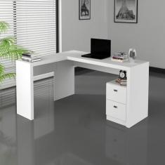 Imagem de Mesa para Escritório com 2 gavetas ME4129 Branco Tecnomobili