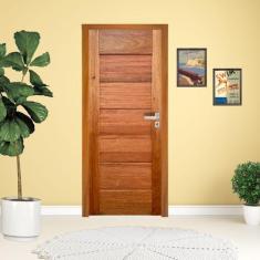 Imagem de Porta Completa BBB Linha Econômica em Madeira Maciça Cedro Arana - Cas