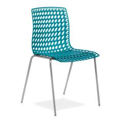 Imagem de Cadeira de Escritório Moiré Chrome Blue Flexform