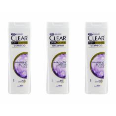 Imagem de Clear Anticaspa HidrataÇÃO Intensa Shampoo 400ml (Kit C/03)