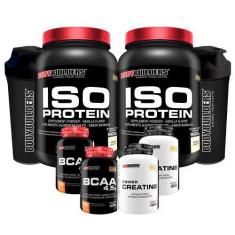 Imagem de Kit 2X Iso Protein 900G + 2X Bcaa 4.5 100G + 2X Power Creatina 100G +