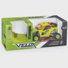 Imagem de Carrinho de Brinquedo Miniatura buggy Quadriciclo c/ Rampa Usual 629 Amarelo