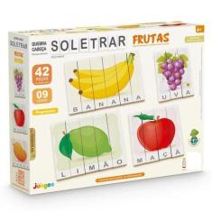 Imagem de Quebra-Cabeça 42 Peças Soletrar Frutas Em Madeira - Junges