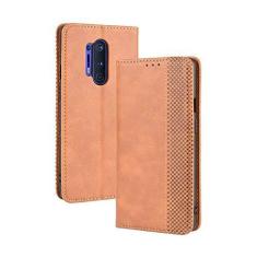 Imagem de Capa para Oneplus 8 Pro, capa flip carteira de couro para Oneplus 8 Pro, capa magnética retrô para celular, capa carteira de telefone com compartimentos para cartões