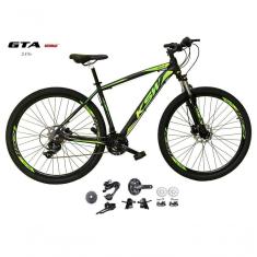 Imagem de Bicicleta Aro 29 Ksw Xlt Kit 2x9 Gta Sunrun Freio Disco K7 11/36 Pedivela 24/38d Garfo Com Trava - Preto/verde Tam.21