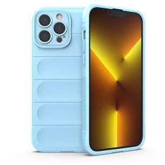 Imagem de Capa à prova de choque de silicone para iPhone 13 12 11 Pro Max 6 6S 7 8 Plus SE 2020 3 X XR XSMax Borracha Macia Gel Bumper Capa Traseira Completa, Azul Claro, Para iPhone XR