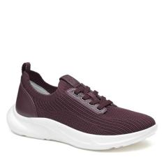 Imagem de Johnston & Murphy Tênis feminino Escape Knit com cadarço, Bordeaux, 35