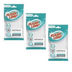 Imagem de Kit 3 Esponja Mágica Limpa Parede Tenis - Flashlimp - Flash Limp