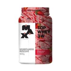 Imagem de Top Whey 3W (900g) - Sabor: Mais Sabor - Iogurte Grego de Morango - Ma