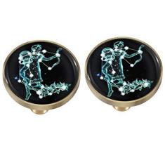 Imagem de Rockcloud Puxadores redondos de vidro preto brilhantes para gaveta de armário armário guarda-roupa decoração de móveis de casa 2 peças