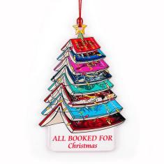 Imagem de Enfeite de Natal DuduCraft Acrylic Book Lover com caixa de presente