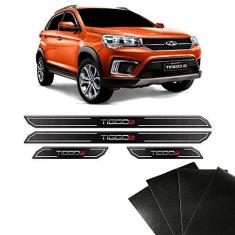 Imagem de Kit Soleira Diamante Tiggo 2 Chery Com Protetor De Porta