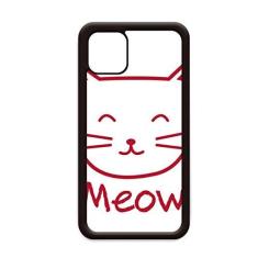 Imagem de Capa Cat Mewing Simple Protect Animal para iPhone 12 Pro Max para Apple Mini Mobile Case Shell
