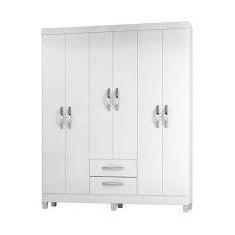 Imagem de Guarda Roupa Incorplac Moscou 6 Portas 2 Gavetas - Branco - Incorplac