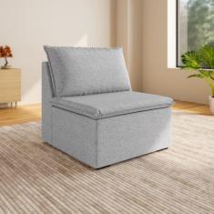 Imagem de Sofá Modular Central 85cm Zen Cabecasa Madeiramadeira Cinza