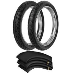 Imagem de Kit Pneu Cg 125 Cg 150 Ybr 125 90/90-18 + 275-18 Bs32 Rinaldi + Camara