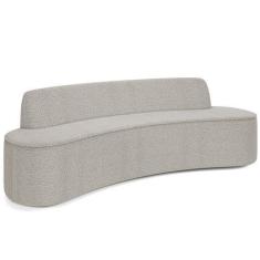 Imagem de Sofá 5 Lugares Sala de Estar Cancún D02 Bouclê Bege 300 cm B-62 - Lyam