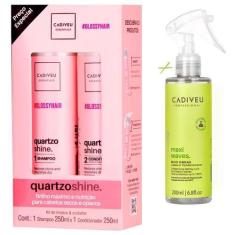 Imagem de Kit Cadiveu Quartzo Shine 250ml + Ativador Cachos Maxi Waves - Cadiveu
