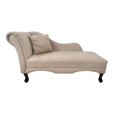 Imagem de Recamier Divã Estofado Direito De Quem Senta Olívia Corano Bege - Inca