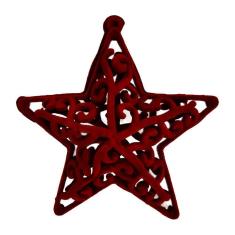 Imagem de Enfeite de Natal Estrela Vazada Camurça