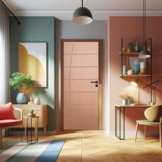 Imagem de Porta de Madeira Maciça 210x72cm Friso 14 Jb Portas Curupixá