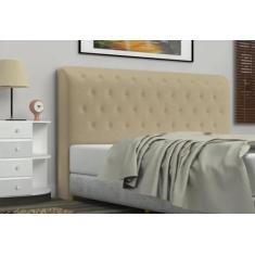 Imagem de Cabeceira Casal Brenda 140 CM Suede Bege - D A Decor