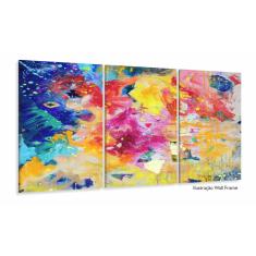Imagem de Quadro Abstrato Moderno Colorido sala quarto 120x60 Tecido 3
