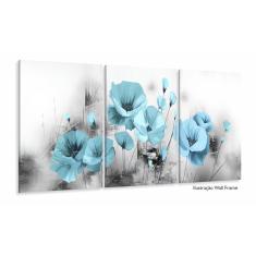 Imagem de Quadro Decorativo Flores  Claro 120x60 3 peças
