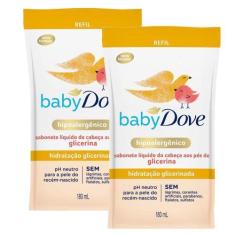Imagem de Kit 2 Sabonetes Líquido Baby Dove Hidratação Glicerinada 180ml Refil