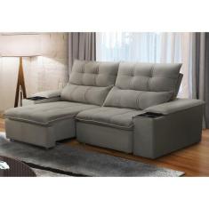 Imagem de Sof  Retr til E Reclin vel 3 Lugares 210cm Com Porta Copos E