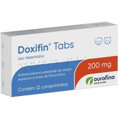 Imagem de Antimicrobiano Ourofino Doxifin Tabs 12 Comprimidos - 200 mg