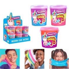 Imagem de Slime Gelelé Unicórnio Ou Glitter Modela Massinha Original  457 Gramas