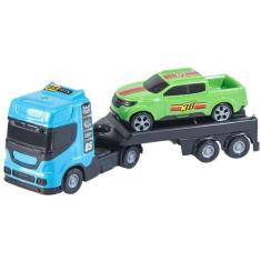 Imagem de Brinquedo Caminhão Com Pick Up Mini Reboque Guincho - Bs Toys