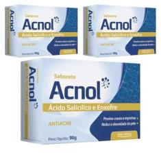 Imagem de Kit 3 Sabonete Antiacne Enxofre Acnol 90G - Arte Nativa