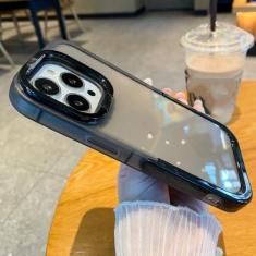 Imagem de Capa de telefone com suporte transparente para iPhone 15 13 12 11 14 Pro Max 13Pro XR XS Max X Capa traseira de proteção para câmera, T1, para iPhone 13Pro