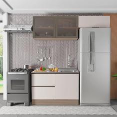 Imagem de Cozinha Modulada 3 Peças 4 Portas 3 Gavetas com Balcão para Pia Etna