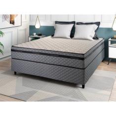 Imagem de Cama Box Casal Com Base Sommier 138X188x64cm Fenix Special Hellen Colc