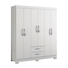 Imagem de Guarda-Roupa 6 Portas Tairus Branco - Moveisaqui - Notável